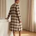 thumbnail image 6 of Bovxnpu Mens Pajama Shirts Plaid Long Sleeve Full Length Pajama Top Loungewear, 6 of 8