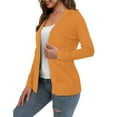 thumbnail image 3 of 2025 Women's Cardigan,Women's Solid Color Long Sleeved Buttonless Casual Knitted Sweater Cardigan, 3 of 4