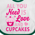 thumbnail image 4 of Inktastic Valentines Day All You Need is Love and Cupcakes Boys or Girls Baby Bib, 4 of 4