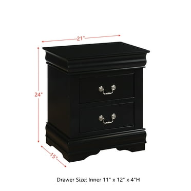 ACME Black Louis Philippe Nightstand 23733