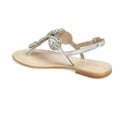 thumbnail image 6 of Lauren Lorraine Bahama Silver Gem Crystal Embellished Flat Thong Beach Sandals (Silver, 6), 6 of 6