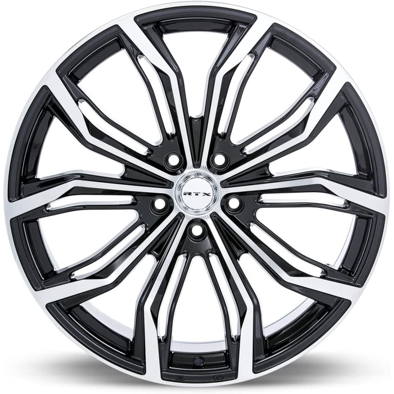 RTX Black Widow 17x7.5 5x100 ET40 CB73.1 Black Machined Wheel