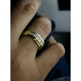 thumbnail image 6 of 10k Yellow Gold 1.00 Carat (ctw) Round Cut Natural White Diamond 7-Stone Mens Anniversary Wedding Band Ring Men's Jewelry (Diamond Color: H-I, Clarity: I2) Ring Size-13, 6 of 6