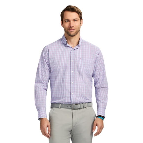 Camisa de manga larga cómoda para hombre IZOD Performance, talla pequeña