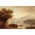 thumbnail image 2 of Francis Shedd Frost 18x13 Gold Ornate Wood Frame and Double Matted Museum Art Print Titled - View of Lake George, 2 of 4
