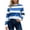 Blue, variant on Womens Striped Shirts Fall Long Sleeve Crew Neck Trendy Pullover Tops Comfy Soft Loose Fit Color Block Basic Blouses