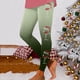 thumbnail image 1 of WILLBEST Leggings de Entrenamiento de Cintura Alta para Mujer, Suaves Y Elásticos, con Estampado Navideño Y Diseño de Bloques de Color, Cómodos Leggings de Fitness. Chica, 1 of 4
