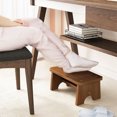 thumbnail image 4 of tredstone Safe Foot Stool - Anti-skid Bottom Humanized Angles Strong Structure Wood Footstool Home Low Stool Brown-slope, 4 of 6