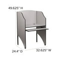 thumbnail image 6 of Emma + Oliver Starter Study Carrel in Nebula Grey Finish, 6 of 9