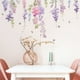 thumbnail image 1 of Calcomanías de pared de flores, enredaderas colgantes moradas, pegatinas de pared florales para niñas, dormitorio, guardería, decoración para las paredes del salón, 1 of 5