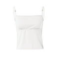 thumbnail image 6 of Sngxgn Lace Camisole Tank Tops for Women, Soft Stretch Ribbed Cotton(White,M), 6 of 7