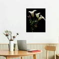 thumbnail image 2 of RUIYC Black and White Flower Wall Art Tulip Lily Floral Picture Poster Lily Canvas Print Botanical Wall Decor for Living Room, 2 of 4