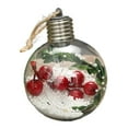 thumbnail image 2 of Happy Date LED Christmas Fillable Light Bulb, Christmas Ball Clear Plastic Fillable DIY Light Bulb with Rope Transparent Hanging Ornaments Balls Christmas Tree, 2 of 8