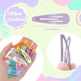 thumbnail image 3 of Square 120 Pack Colorful Hair Clips ，Non-Slip Snap Clips for Women & Girls ，Durable Hairpins for Thick Hair, Updos, Braids & Buns ，Secure Hold, Snag-Free Design(12 Colors), 3 of 8