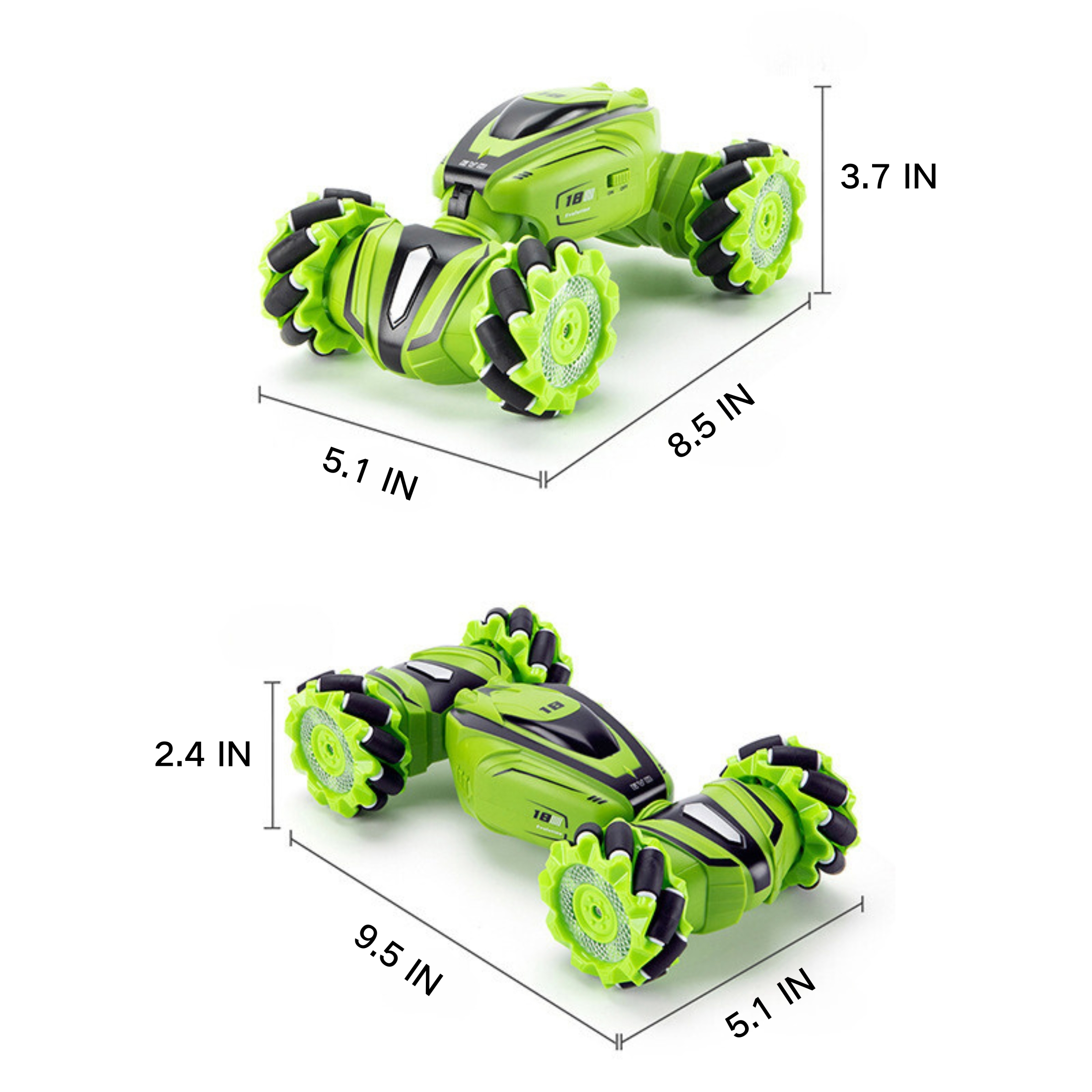 Gesture Sensing RC Stunt Car 4WD 2.4GHz Drift Twist Car Toy off-Road Vehicle w/ Light & Music