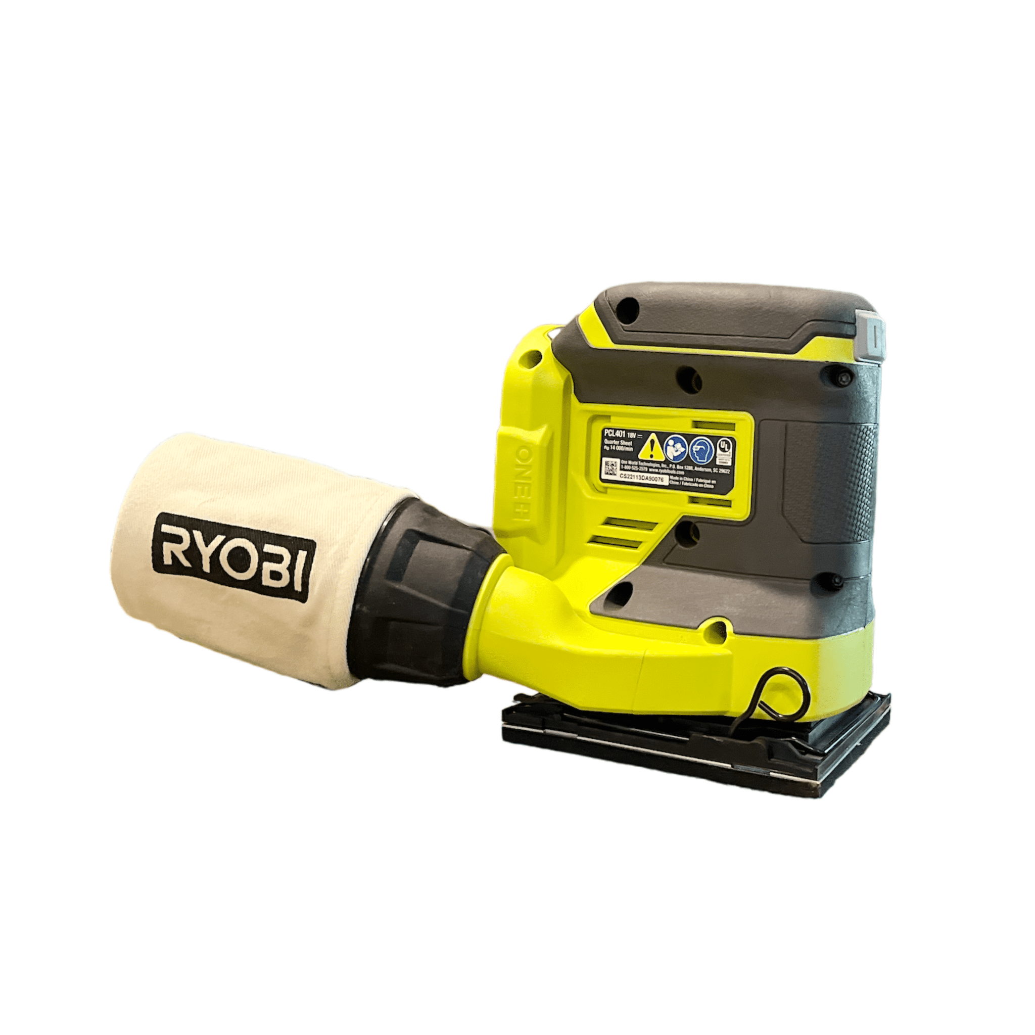 Ryobi PCL401 ONE+ 18-Volt Cordless 1/4 Sheet Sander (Tool Only) - Factory Reconditioned