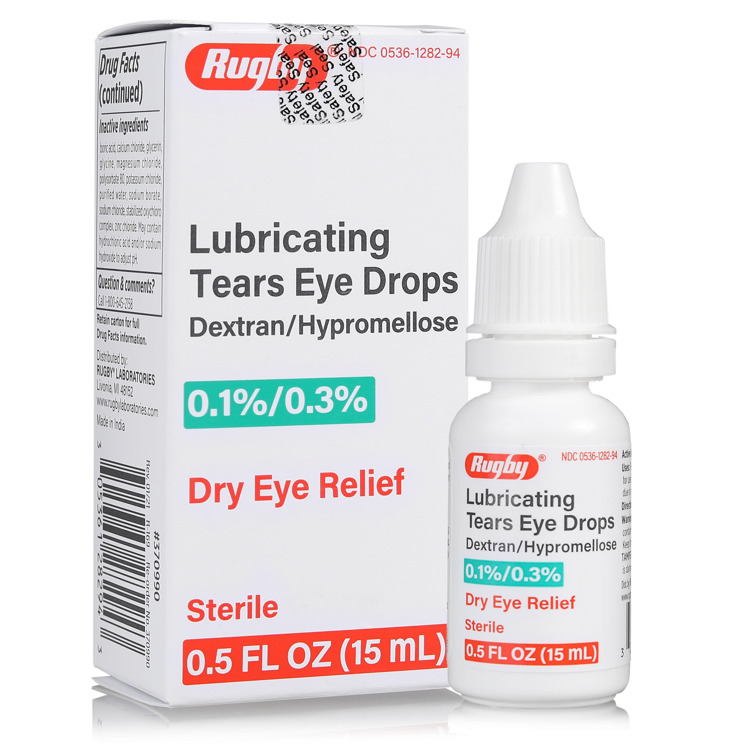 Lubricating Tears Eye Drops | Dextran/Hypromellose | 0.5 fl oz  (15 mL)