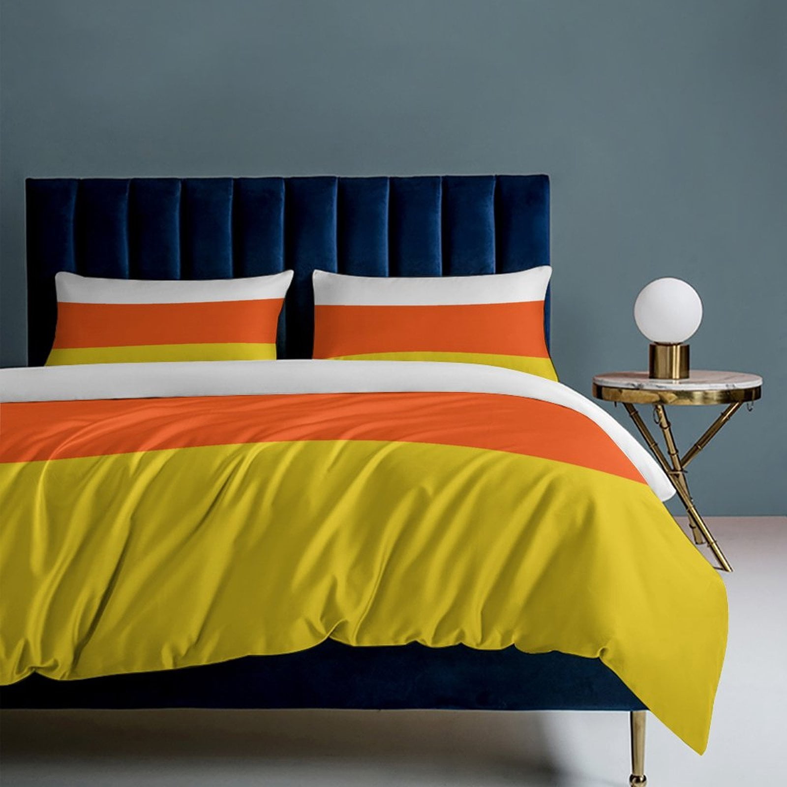 Candy Corn Costume Set Duvet Cover Themed Multicolor Polyester Bedding Set Duvet Cover for Twin Size