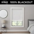thumbnail image 2 of Eclipse Roman Window Shades 100% Polyester White Solid Textured 33 x 64 in 100% Blackout Cordless Best for Kids Certified, 2 of 2