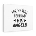 thumbnail image 1 of Scripture Walls Commande à Ses Anges Verset Biblique Toile Art Mural Chrétien Prêt à Accrocher Non Encadré, 1 of 8