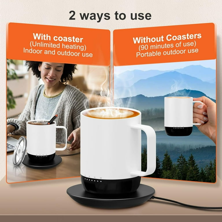 Rechargeable Heated Coffee Mug 14oz, Self Heating Coffee Mug with Lid and  Spoon, APP & Manual Controlled Heated Mug, Temperature Control Smart Mug  Warmer with 90 Min Battery Life, red - Walmart.com