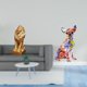 thumbnail image 2 of Majestuosa figura artística de león y perro, escultura coleccionable multicolor, adorno decorativo para oficina, hogar, estantería, sala de estar, reg, 2 of 8
