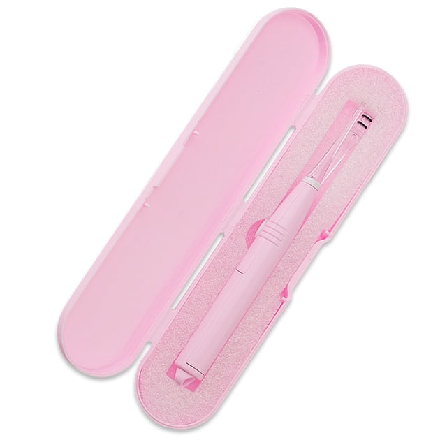 senveriont Earpick Flashlight Earwax Removal Tool Portable Curette Wax Battery Operated Digging Ear Pick with Replacement Head Pink 1Set