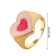 thumbnail image 2 of Anillos para mujer, regalos para mujer, moda para damas, doble corazón, dulce anillo de aleación con forma de corazón, joyería, 2 of 4