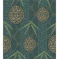 thumbnail image 3 of Bamboo King Size Duvet Cover Set, Authentic Asian Composition with Oriental Motifs Leaves Eastern Elements, Decorative 3 Piece Bedding Set with 2 Pillow Shams, Green Tan Slate Blue, by Ambesonne, 3 of 3