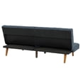 thumbnail image 4 of Poundex Modern Polyfiber Fabric Adjustable Armless Convertible Sofa in Navy, 4 of 6
