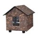 thumbnail image 1 of Caseta para gatos de exterior, refugio para perros pequeños, cálida, plegable, resistente al frío y con aislamiento térmico. Marrón, 1 of 9