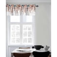 thumbnail image 6 of Kitchen Curtain Valances for Windows,Autumn Botanical Leaves Tree Branch Rod Pocket Small Valance Farm Orange Teal Leaf Short Window Treatment for Bedroom Bathroom Living Room,42"x12", 6 of 9