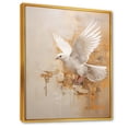 thumbnail image 2 of Designart "Minimalist Beige And Gold Peace II" Dove Floater Framed Canvas Prints, 2 of 5