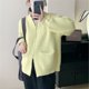 thumbnail image 4 of Cárdigan de punto Retro de color sólido estilo perezoso de gama alta con doble cremallera para mujer, suéter, chaqueta holgada con carácter ceroso suave, 4 of 5