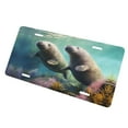 thumbnail image 3 of KAKALAD Underwater Ocean Sea Wildlife Manatee 01 Aluminum Universal Car Vehicles License Plate 6" x 12" (4 Holes), 3 of 9