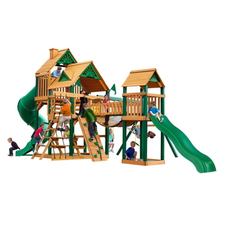 Gorilla Playsets Treasure Trove I Cedar Swing Set w/ Timber Shield™ Posts