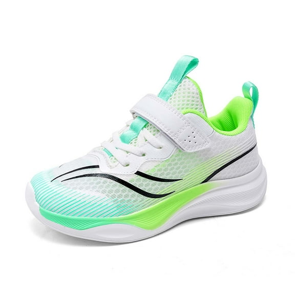 Krdevn Boys' Lightweight Running Sneakers, Breathable Mesh Athletic Shoes, Soft Sole Comfortable Casual Sports Shoes for Everyday Wear,1