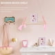 thumbnail image 2 of Estante de pared de madera para colgar para niños y bebés Marco de pared de estilo nórdico rosa, 2 of 3