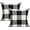 Plaids-black & White, variant on Fall Outdoor Decor Throw Pillow Covers Orange Buffalo Plaid Thanksgiving Front Porch Farmhouse Rustic Cushion Autumn Home Decorations for Couch Sofa Living Room 18x18 Set of 2
