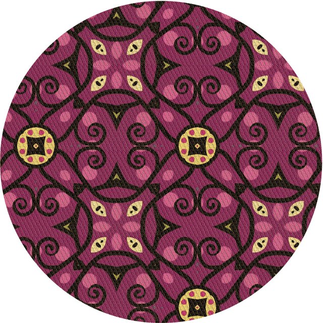 Ahgly Company Tapis Rond Lavable en Machine Intérieur Transitionnel Marron Châtaigne, 3 Pieds Rond