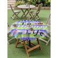 thumbnail image 5 of Outdoor Tablecloth with Umbrella Hole Zipper Colorful Plaid Round Tablecloth 54" Waterproof Outside Table Cloth Summer Flowers Shell Country Patio Table Cover Tablecloths for Picnic Party, 5 of 8