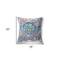 thumbnail image 5 of 18"x18" Sky Blue Pink Zippered Suede Geometric Throw Pillow, 5 of 5