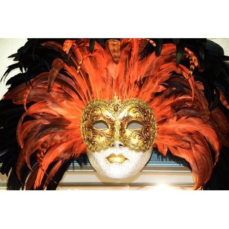 LAMINATED POSTER Feathers Italy Carnival Venice Mask Face Costume Poster Print 11 x