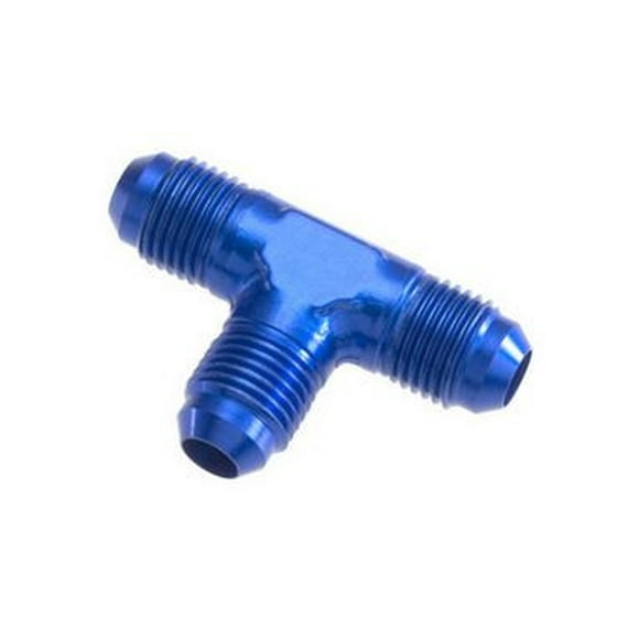 Redhorse Performance Adapter Fitting 824-08-1 824 Series; -8 AN Male To -8 AN Male Tee; Anodized; Blue; Aluminum; Single