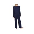 thumbnail image 2 of CATALOG CLASSICS Womens Long Sleeve Pajamas Lounge Set for Women - Navy Blue 2X, 2 of 9
