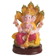 Side-lying Resin Elephant God Indian Trunk Painted Crafts Decorative Ornaments Idol Car Ganesha Decoration Household