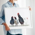 thumbnail image 2 of Chicken Squad - Illustration Watercolor Farmhouse Animal Farm Rural White Framed Wall Art Print 20 x 30 inches, 2 of 4