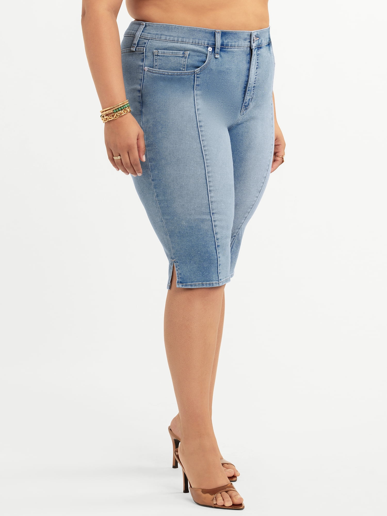 Jessica Simpson Women's and Women's Plus Pedal Pusher Jeans, Sizes 2-24W