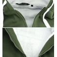 thumbnail image 3 of Men's Heavyweight Thermal Zip Up Hoodie Warm Sherpa Lined Sweater Jacket (Dark Olive, XL), 3 of 4