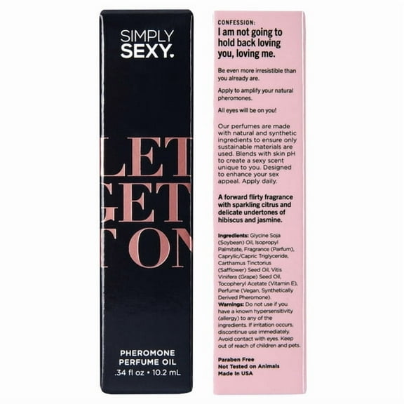 Simply Sexy Pheromone Perfume Oil Roll-On, Let's Get It On Scent, 0.34 fl oz / 10.2 ml